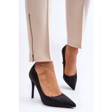 Boto Black Glitter Decorated High Heels Klonisa | Shoptok.si
