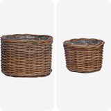  Saksija Košara s pohranom 2 pcs Smeđa Kubu Ratan | Eponuda.com