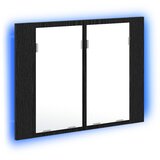  Kupaonski ormar s ogledalom Zidne Crni hrast 60 x 12 x 45 cm | shoptok.hr