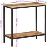  Konzolni stol 70 x 35 x 70 cm od masivnog grubog drva manga | shoptok.hr