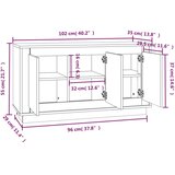  Komoda boja dimljenog hrasta 102x35x55 cm od konstruiranog drva | shoptok.hr