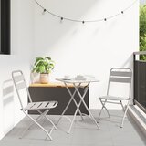 vidaXL Zložljivi vrtni stoli 2 kosa Bež 42x52x82 cm Prašno lakirano jeklo | Shoptok.si