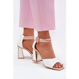 VINCEZA Lacquered Women's Sandals On Heel | Shoptok.si