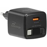 Polnilec GAN, 1XUSB-A 18W+USB-C kabel, 30W
