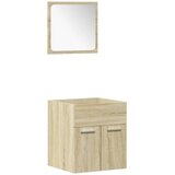  4-dijelni set kupaonskog namještaja boja hrasta sonome drveni Smeđa 41 x 38.5 x 46 cm | shoptok.hr