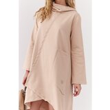 Fasardi A trapezoidal beige dress with a wide turtleneck | shoptok.hr