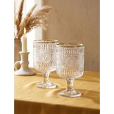 Sinsay Set čaša s reljefnim uzorkom i zlatnim rubom 2 pack | shoptok.hr