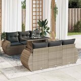 vidaXL 7-dijelni set vrtnih sofa sivi od poliratana | shoptok.hr