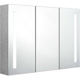  LED kupaonski ormarić s ogledalom siva boja betona 89x14x62 cm | shoptok.hr