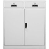 Furnova Pisarniška omara svetlo siva 90x40x102 cm jeklo, (21919710) | Shoptok.si