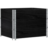  Okviri za palete 3 kom crni 80x60 cm od masivne borovine | shoptok.hr