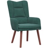 vidaXL Udoben naslanjač temno zelena žamet | Shoptok.si