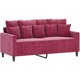  Dvosjed crvena boja vina 140 cm baršunasti | shoptok.hr
