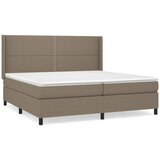 Krevet s oprugama i madracem smeđesivi 200x200 cm od tkanine | shoptok.hr