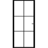 Sobna vrata od stakla ESG i aluminija 93 x 201,5 cm crna | Eponuda.com