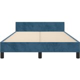  Posteljni okvir z vzglavjem temno moder 120x200 cm žamet, (20907208) | Shoptok.si