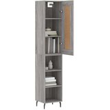 vidaXL Visoka komoda siva sonome 34 5x34x180 cm od konstruiranog drva | shoptok.hr