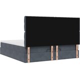  Okvir kreveta s madracima tamnosivi 160x200cm baršunasti | shoptok.hr