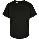 Urban Classics Kids long shaped turnup tee t-shirt for boys - black Cene