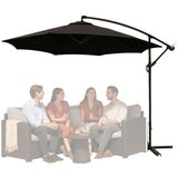  Vrtni suncobran s podesivim nagibom 350 x 250 cm crni | shoptok.hr