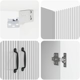  Set ormara 2 pcs Bijela visokog sjaja 66 x 34,5 x 87 cm | shoptok.hr