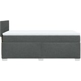  Krevet s oprugama i madracem tamnosivi 100 x 200 cm od tkanine | shoptok.hr