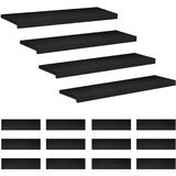 Step treads 16 kom. 90 x 30 x 2 cm Crna Čvrsto drvo bukve | shoptok.hr
