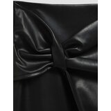 Marisse Black Imitation Leather Trapeze Skirt | shoptok.hr