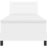  Krevet s opruga kutije Bijelo 90 x 190 cm Umjetna koža | shoptok.hr