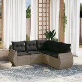 Maison Chic Seti vrtnega pohištva - Vrtna garnitura - Vrtni pohištvo set 5-delna z blazinami siv poli ratan, (21814255) | Shoptok.si