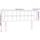  Uzglavlje s ušima plavo 147x23x78/88 cm od tkanine | shoptok.hr