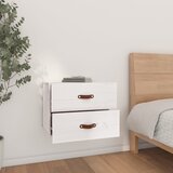 vidaXL Stenska nočna omarica 2 kosa bela 50x36x40 cm | Shoptok.si