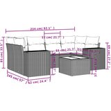  7-dijelni set vrtnih sofa sivi od poliratana | shoptok.hr