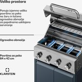 Klarstein WaldChef plinski žar | 4 gorilniki | 30 mbar | 12800 W | Litoželezni žar | Nerjaveče jeklo | Shoptok.si