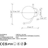 Opviq vall lamp zidna zlatno - bela lampa faruk 13726 | ePonuda.com