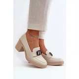 Kesi Women's high-heeled shoes with embellishments, beige Nedarea