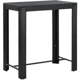 The Living Store Vrtna barska miza črna 100x60,5x110,5 cm poli ratan - Barska Miza, (21480653) | Shoptok.si