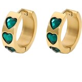  Naušnice KE-21658 - Zlatna / Zelena KP21658 | shoptok.hr