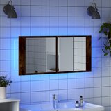  LED kupaonski ormarić s ogledalom boja hrasta 100 x 12 x 45 cm | Eponuda.com