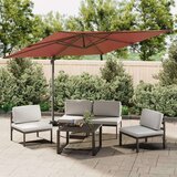  Konzolni suncobran s aluminijskim stupom terakota 400 x 300 cm | shoptok.hr