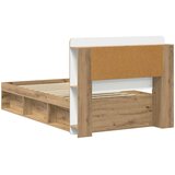  Okvir kreveta s pohranom s uzglavljem Hrast artisan 75 x 190 cm | Eponuda.com