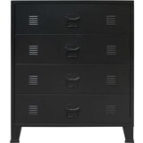 vidaXL Ladičar od metala u industrijskom stilu 78 x 40 x 93 cm crni | shoptok.hr
