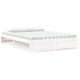 The Living Store Posteljni okvir bel iz trdnega lesa 160x200 cm - Posteljni Okvir, (21530967) | Shoptok.si