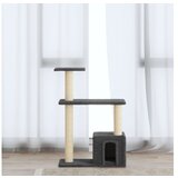 vidaXL mačje drevo s praskalniki iz sisala temno sivo 70 cm | Shoptok.si