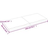  Kupaonska radna ploča tamnosmeđa 140x60x(2-4) cm tretirano drvo | shoptok.hr