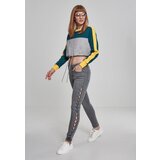 UC Ladies Women's Cropped 3-Tone Stripe Crew Grey/Jasper/Chrome-Yellow Cijene