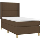  Box spring s madracem LED tamnosmeđi 100x200 cm tkanina | shoptok.hr