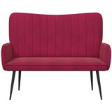 SOFA za dvije osobe Vinska crvena 115 x 61 x 87 cm Baršun | shoptok.hr