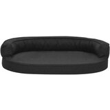 vidaXL ergonomski madrac za pse 75 x 53 cm izgled platna crni | shoptok.hr