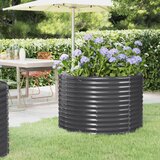 vidaXL visoka greda iz prašno premazanega jekla 100x100x68 cm antracit | Shoptok.si